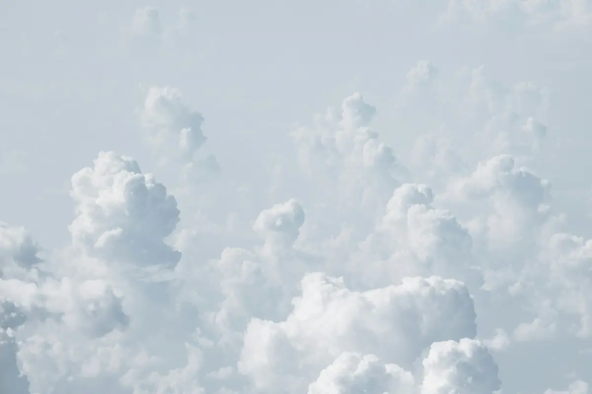 White clouds in the sky