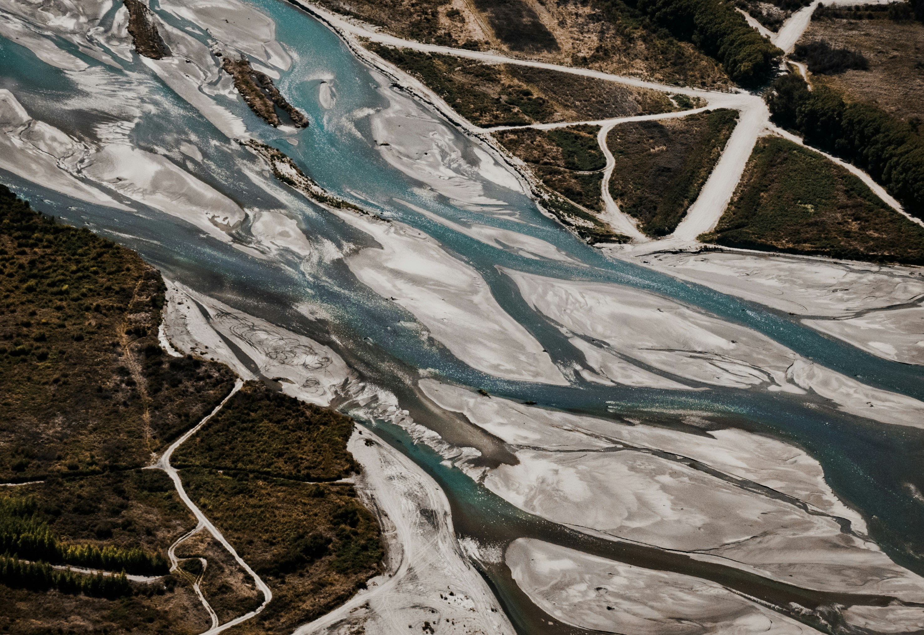 Aerial photo of Shotover river 