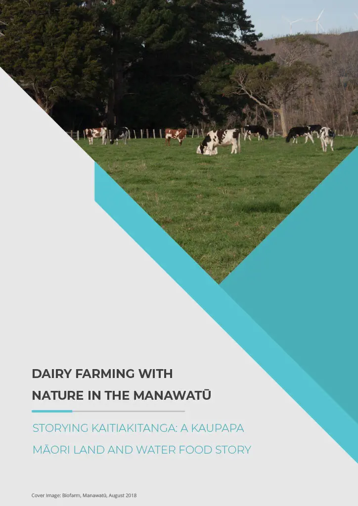 Dairy farming with nature in the Manawatū document title page 